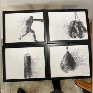 Artistic framed boxing photos